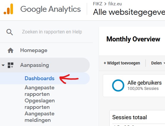 Google Analytics en Google Dashboards